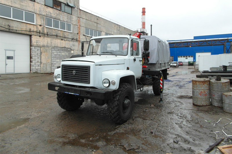 Бортовой автомобиль с КМУ на базе Садко ГАЗ 3308